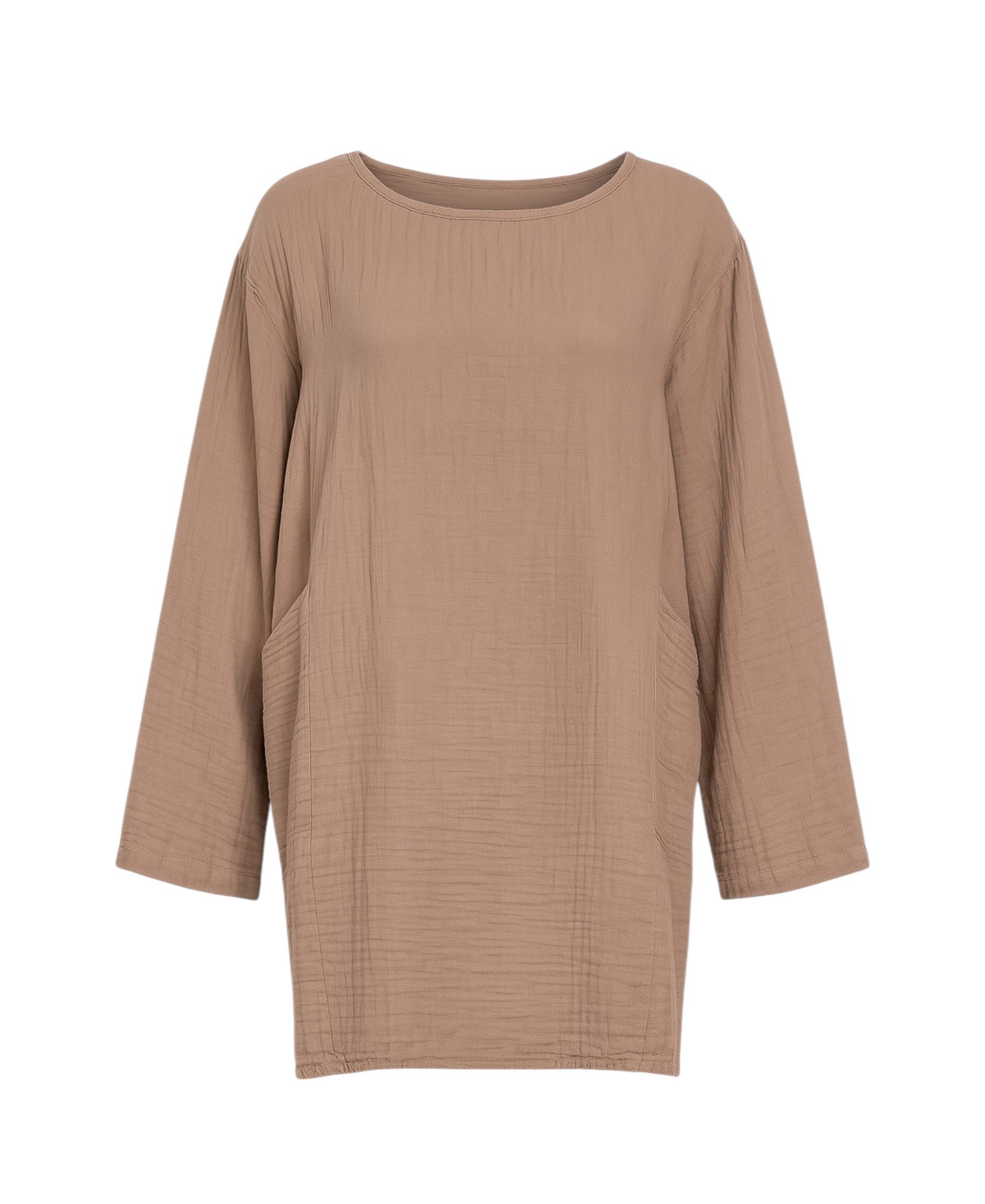 WENOR Schlupfbluse Oversize Musselin Einheitsgröße 34–44, 100 % Baumwolle, günstig online kaufen