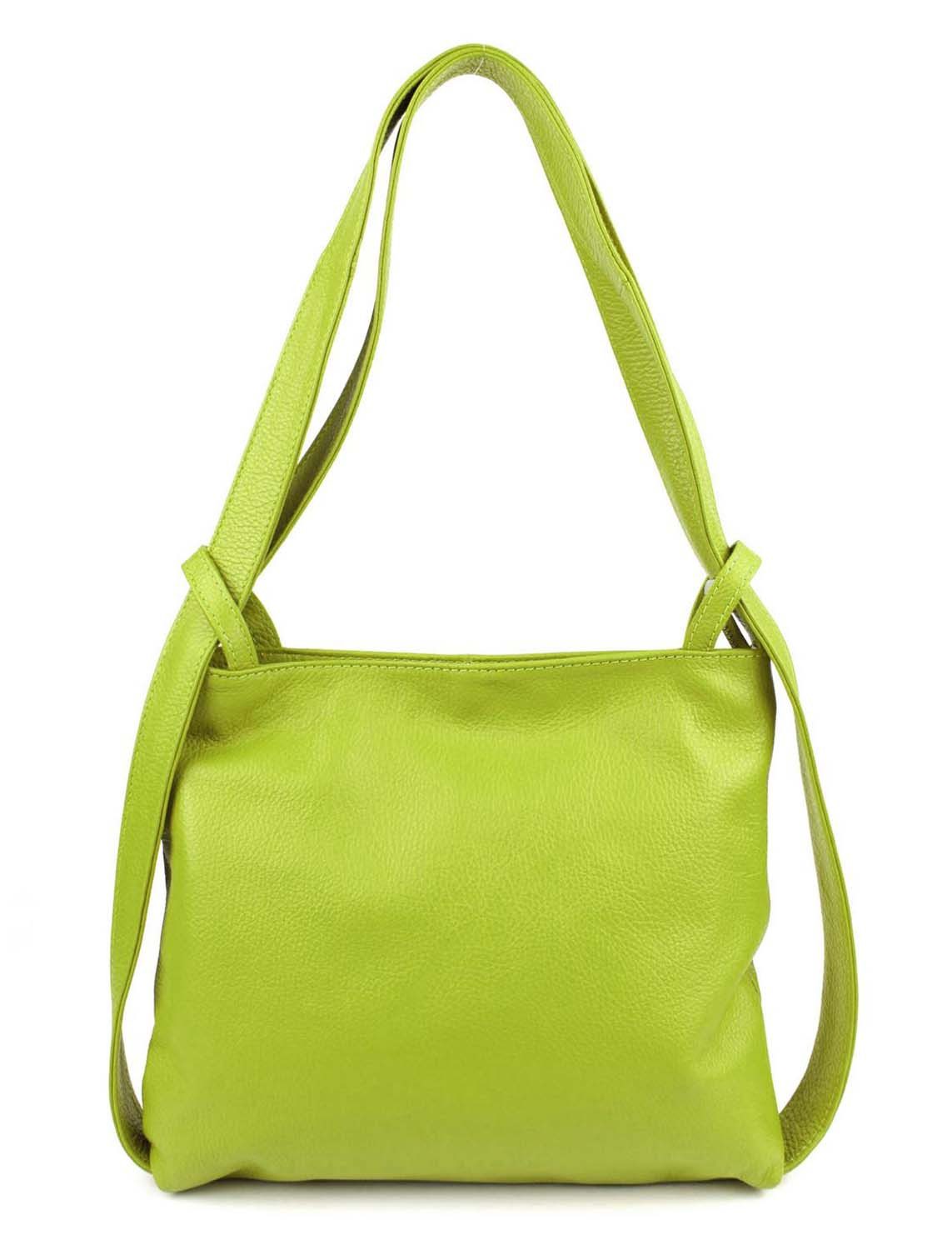 Rucksack Made in Italy Damen 2in1 Leder Tasche
