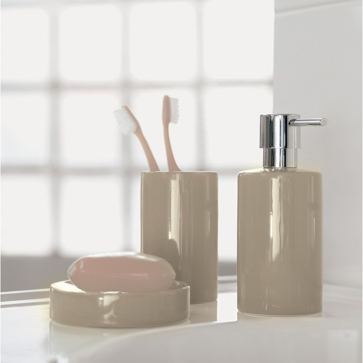 spirella Zahnputzbecher Zahnputzbecher Tube - taupe