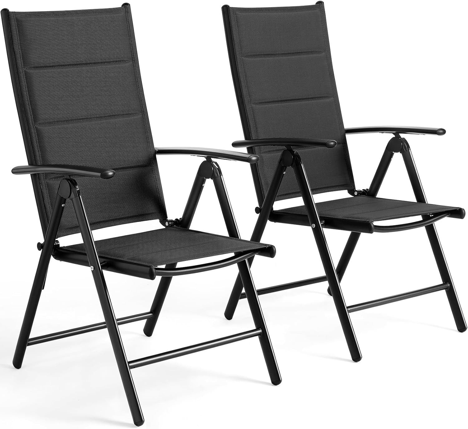 Gartenstuhl Hochlehner Klappbar,2er Set Aluminium Balkonstuhl