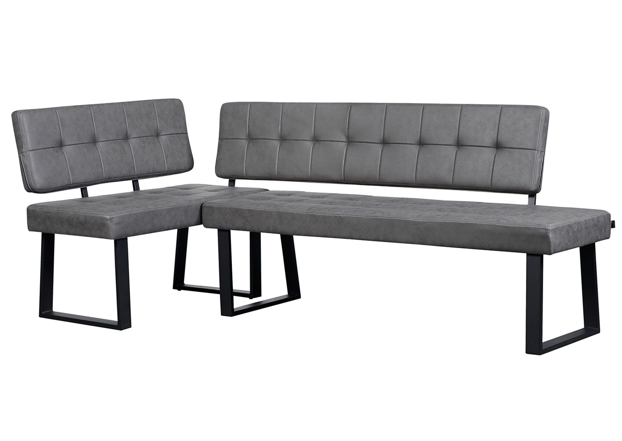 B&D home Eckbank AKA, beidseitig montierbar, Sitzbank Esszimmer, Polsterbank (2-St), gepolstert, mit Rückenlehne, verschiedene Maße