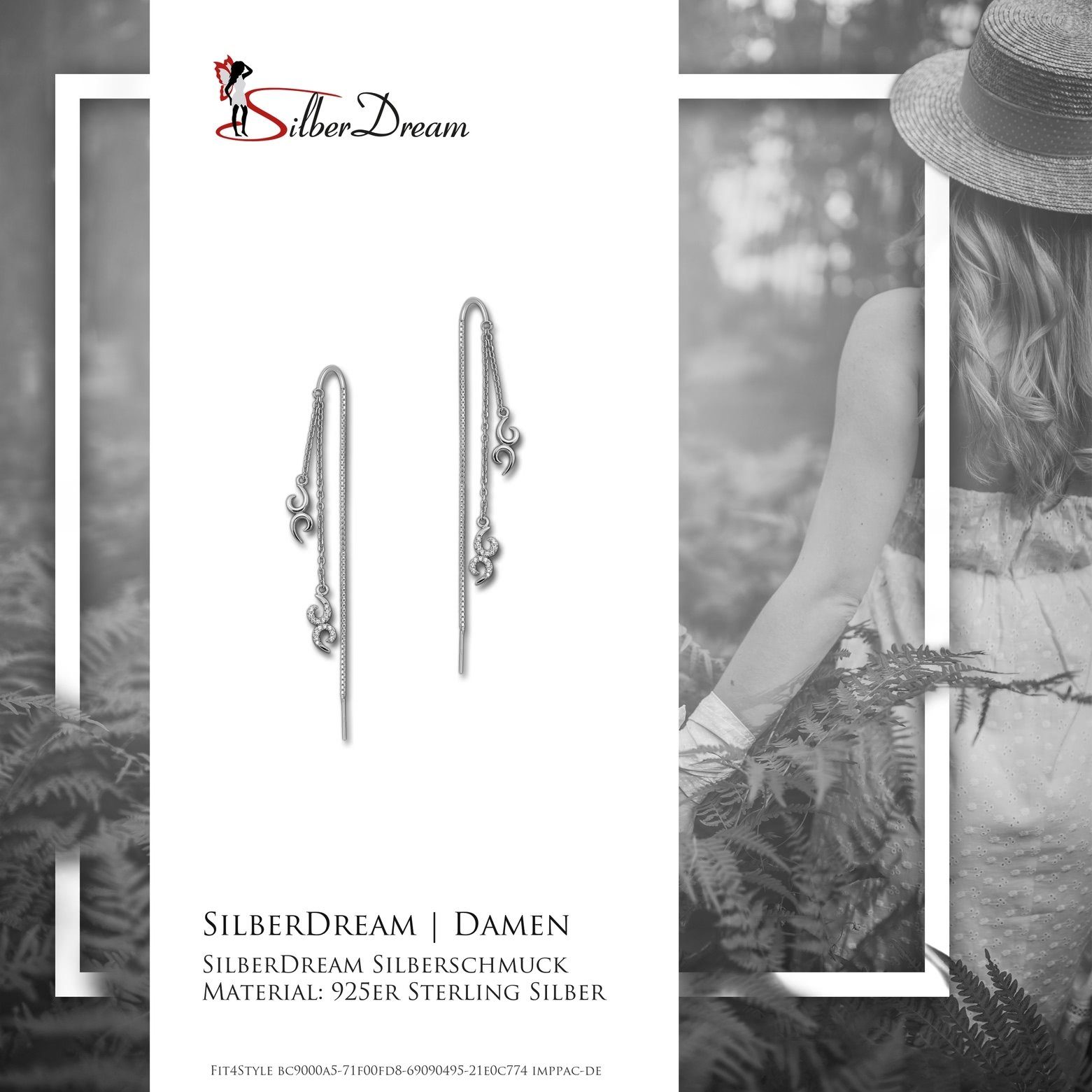 SilberDream Paar Ohrhänger SilberDream weiß Ornament günstig online kaufen