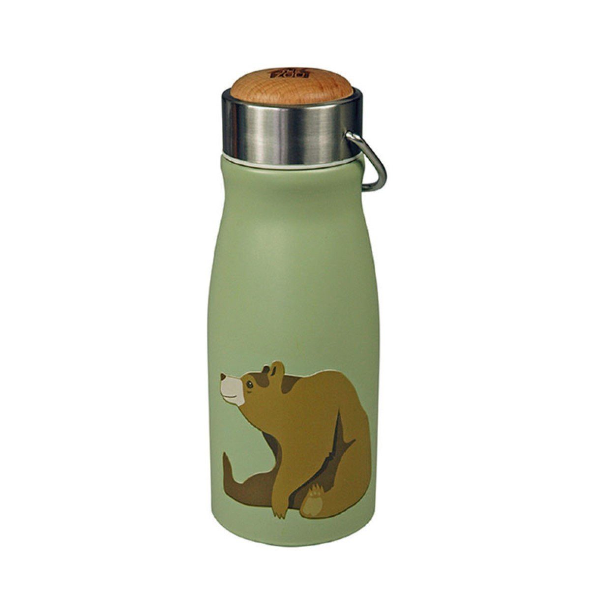 WestCraft Trinkflasche Thermal FLASK Thermoflasche Fuchs Zebra Braun Bär Rehkitz Fish Otter, Thermosflasche Edelstahl Wasserflasche 300ml, BPA frei, auslaufsicher