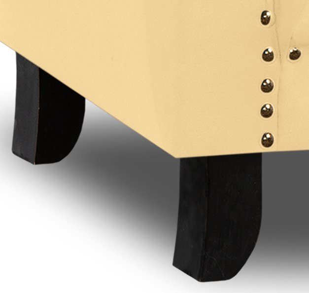 und Knopfheftung mit Leonique Design Nietenbesatz Lynelle, 2-Sitzer typischer Chesterfield