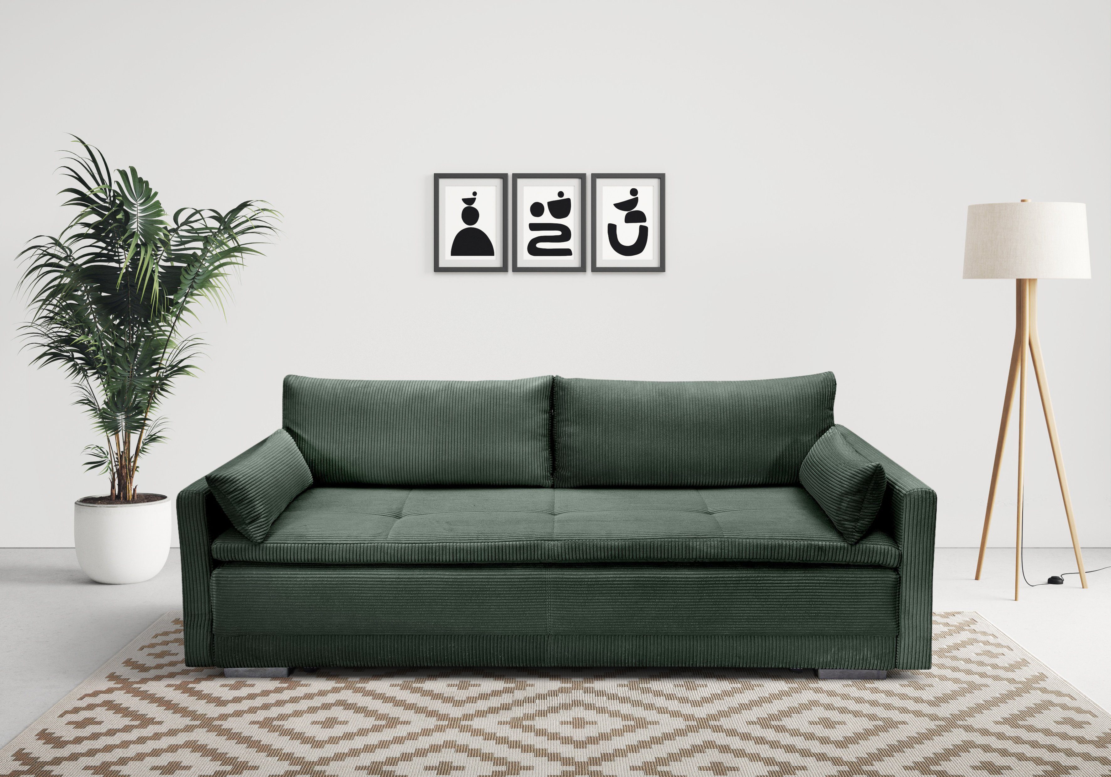 INOSIGN Schlafsofa Andrea, mit Boxspringaufbau, Bettfunktion günstig online kaufen