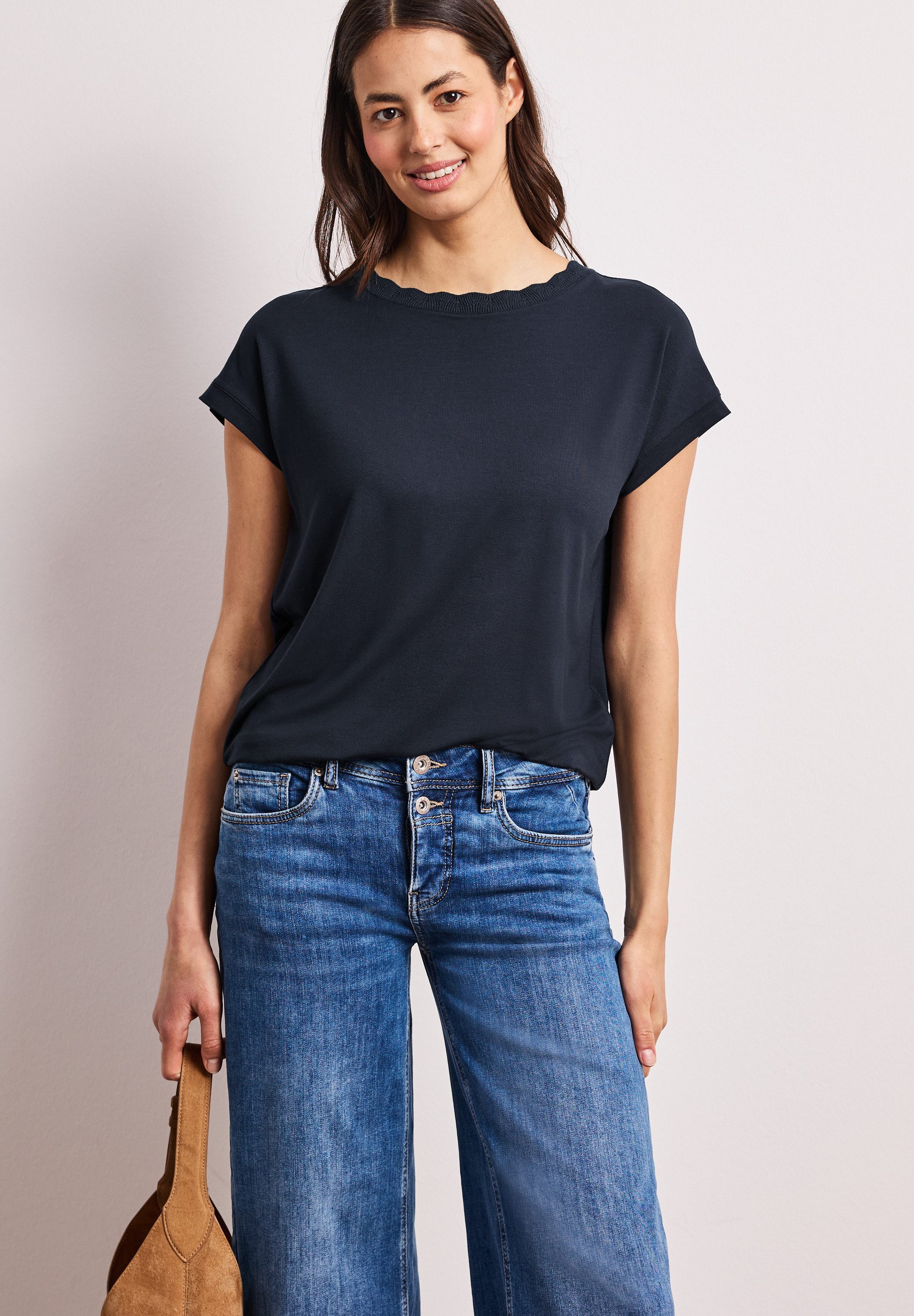 STREET ONE T-Shirt mit U-Boot-Ausschnitt günstig online kaufen