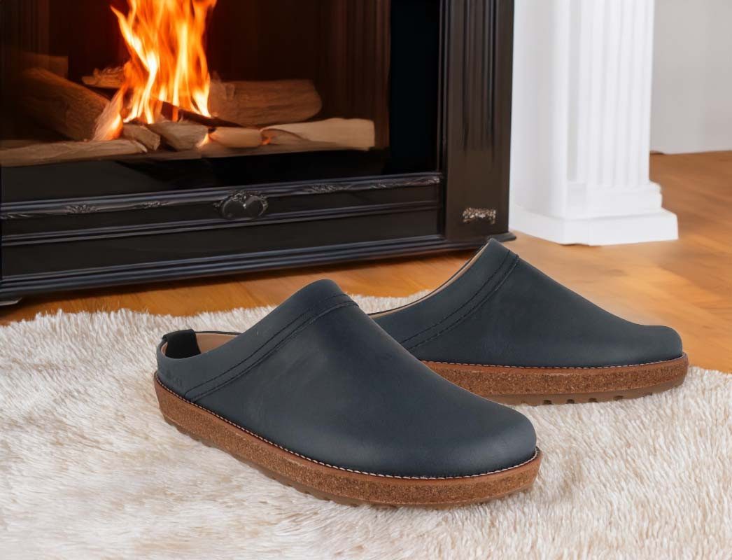 Haflinger Lederclogs Travel Classic Hausschuh outdoor geeignet