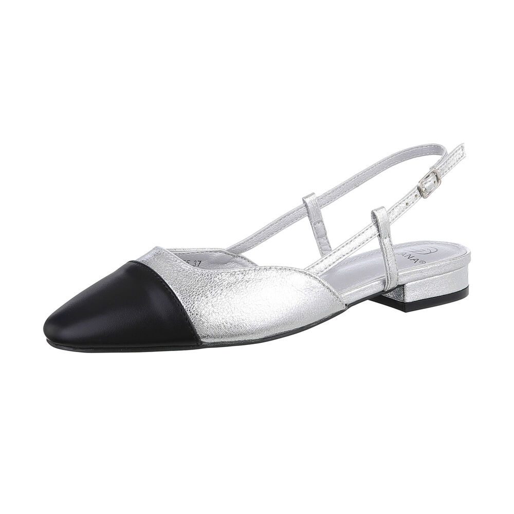 Ital-Design Damen Abendschuhe Elegant Schnürpumps (86344971) Blockabsatz Schnür- & Riemchenpumps in Silber