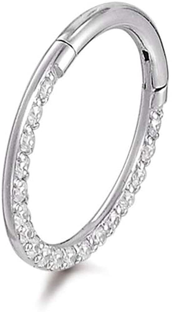 Karisma Piercing-Set Karisma Titan Hinged - 8mm Piercing Charnier/Conch Stärke Clicker Segmentring Ring Zirkonia G23 1,2mm Ohrring