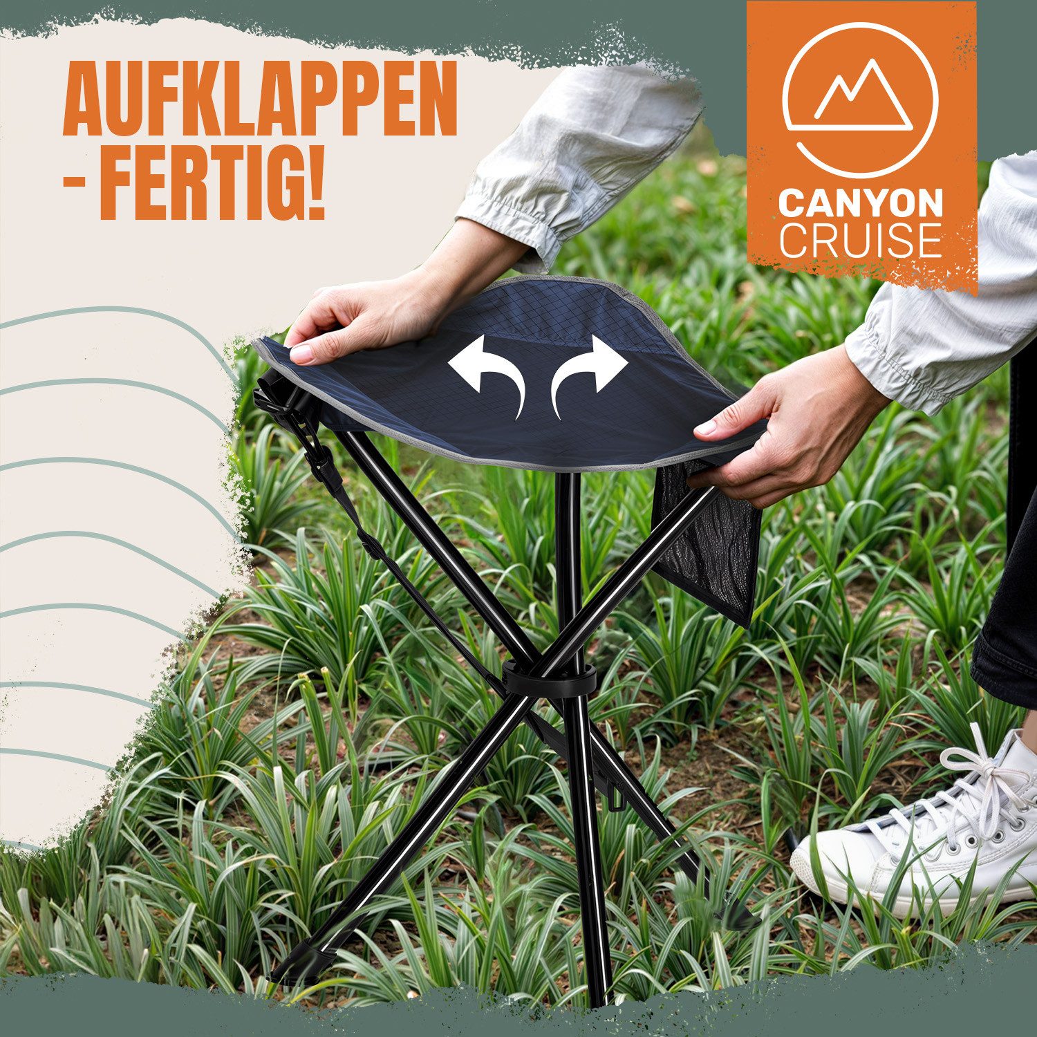 Canyon Cruise Campinghocker Faltbarer Angelsitz (Dreibein-Hocker, günstig online kaufen