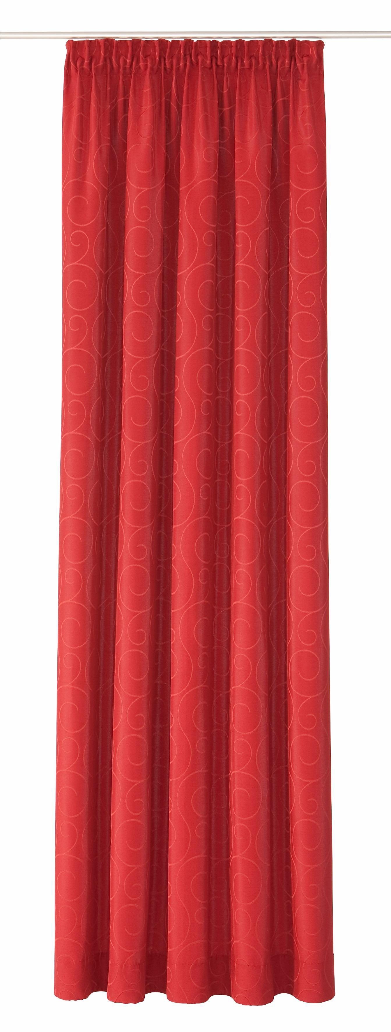 Vorhang blickdicht, NEUFAHRN, Wirth, St), rot (1 Jacquard Smokband