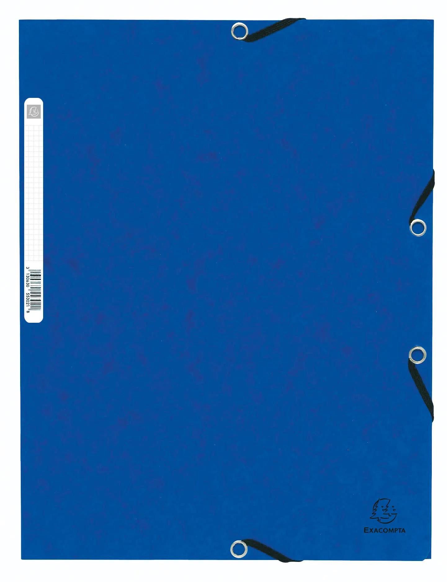Organisationsmappe 125x Sammelmappe + Gummizug 3 Klappen Karton A4 sortiert 55025E