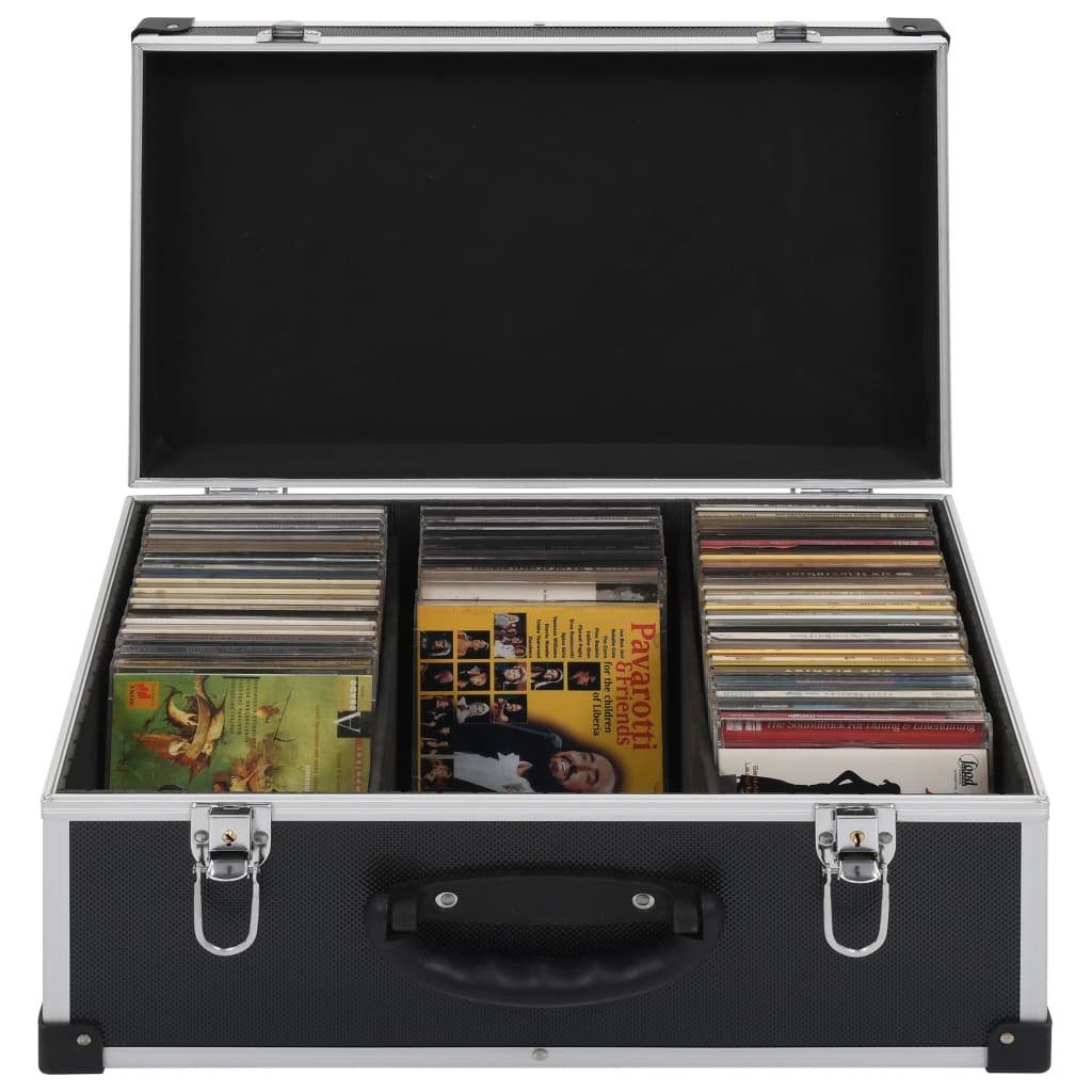 vidaXL Organizer CD-Koffer für 60 CDs Aluminium ABS Schwarz (60 St)