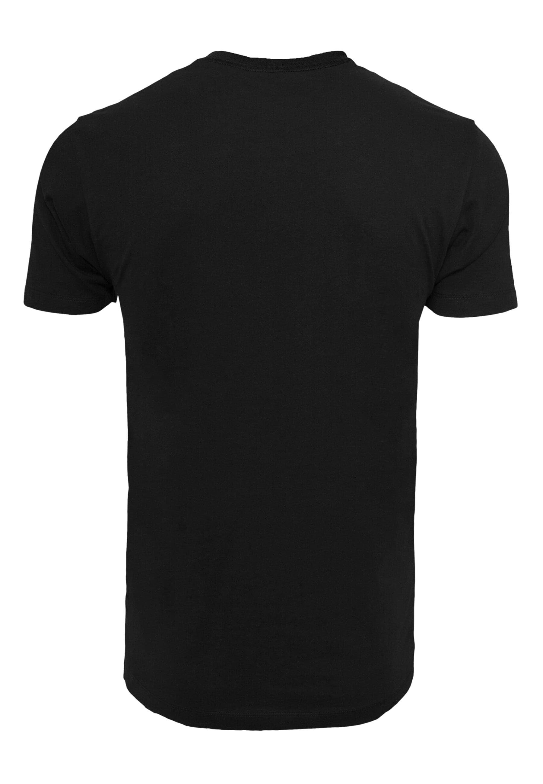 Herren Round T-Shirt Lights Merchcode Christmas T-Shirt Merry Neck (1-tlg) black