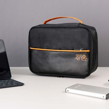 FIDDY Aufbewahrungstasche Digitale Reisetasche, Aufbewahrungstasche für Kopfhörer-Powerbank (Handtasche zur Organisation digitaler Produkte mit mehreren Gittern, 1-tlg)