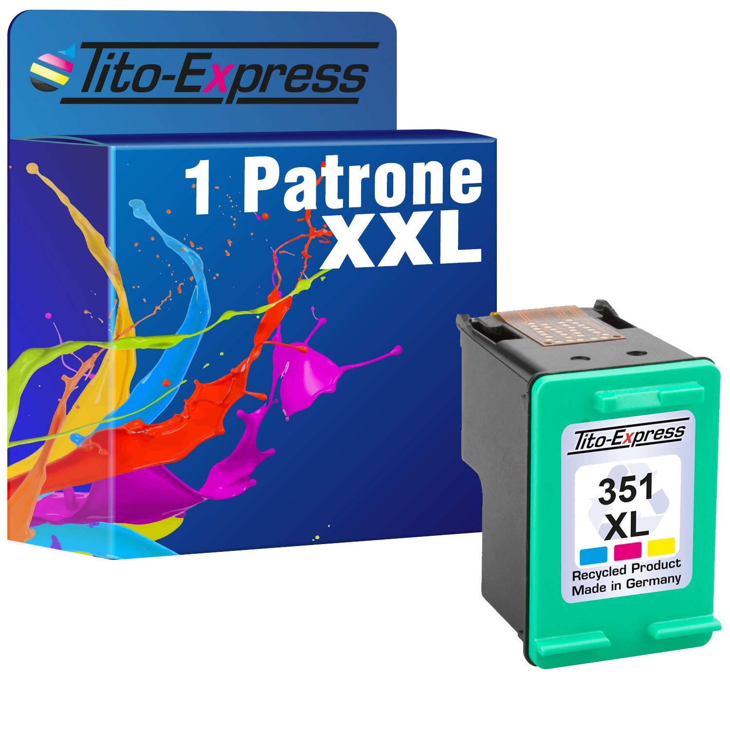 Tito-Express ersetzt HP 351 XL 351XL Color Tintenpatrone (für Photosmart C4480 C4580 C4280 Officejet J5780 J5785 J6424 D4260)