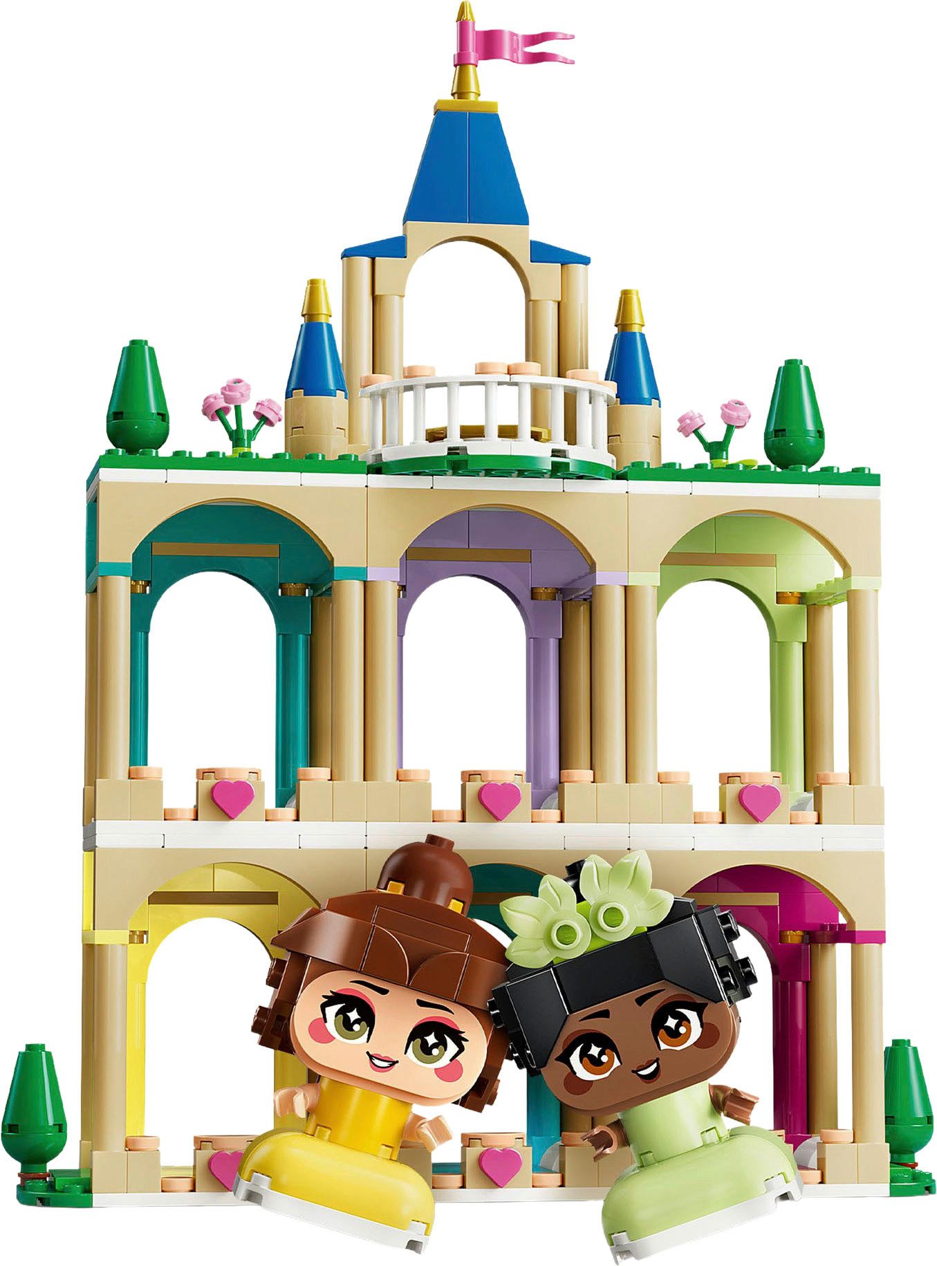 LEGO® Die Mini-Prinzessinnen Belle und Tiana mit ihrem Schloss (43291) Konstruktionsspielsteine, (358 St), LEGO Disney Princess, Made in Europe – Bild 4 von 5