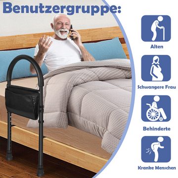 AUFUN Bett - Aufstehhilfe Haltegriffe Hilfsmittel für Senioren 83-113cm Höhenverstellbar