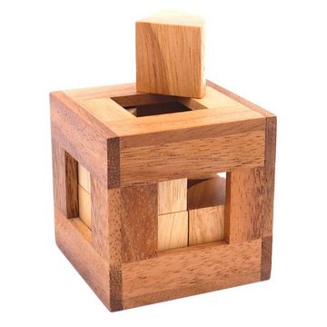ROMBOL Denkspiele Spiel, 3D-Puzzle Bastille - kniffliges Knobelspiel aus edlem Holz, exklusiv nur bei uns