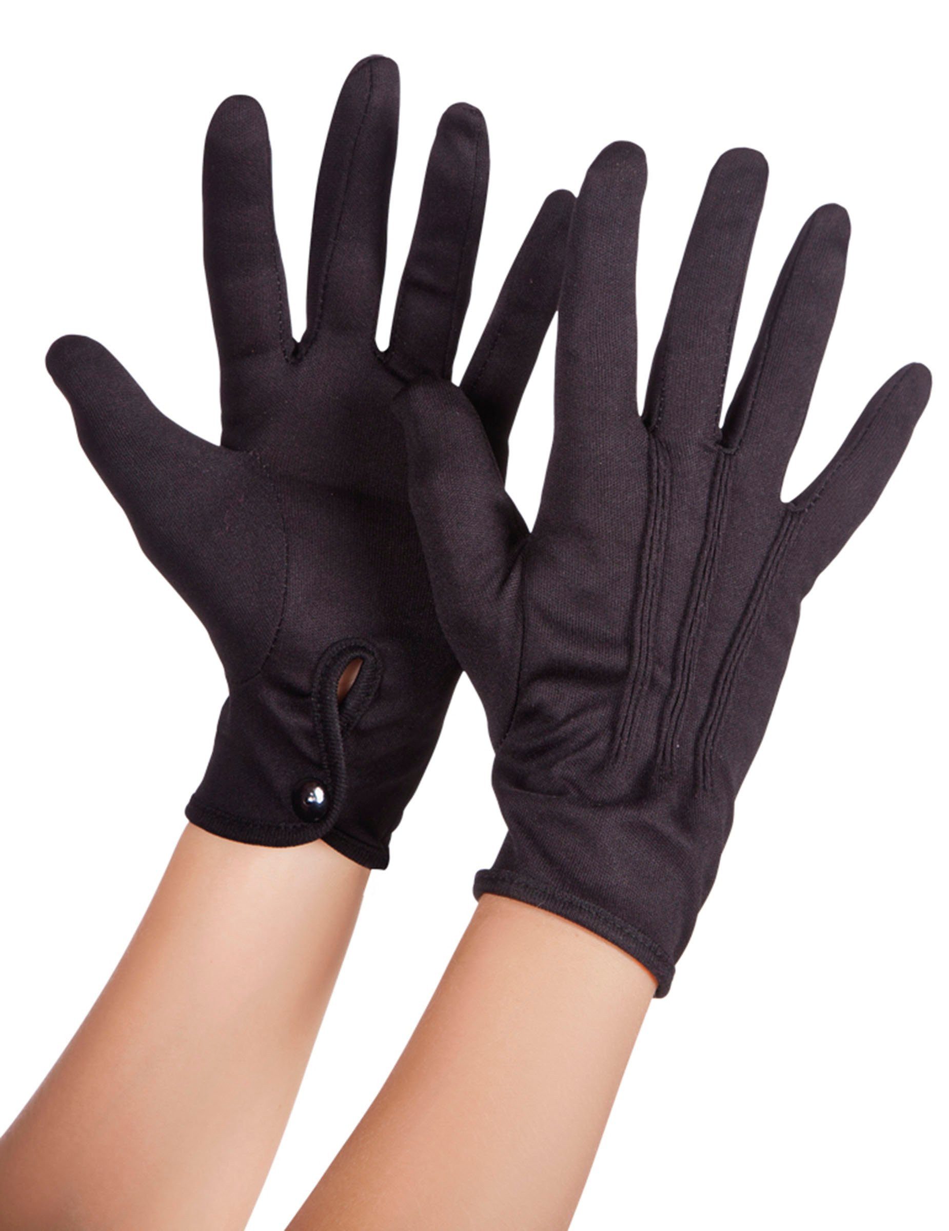 Widmann S.r.l. Kostüm Handschuhe kurz schwarz