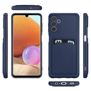 CoolGadget Handyhülle Blau als 2in1 Schutz Cover Set für das Samsung Galaxy A54 5G 6,4 Zoll, 2x Glas Display Schutz Folie + 1x TPU Case Hülle für Galaxy A54 5G