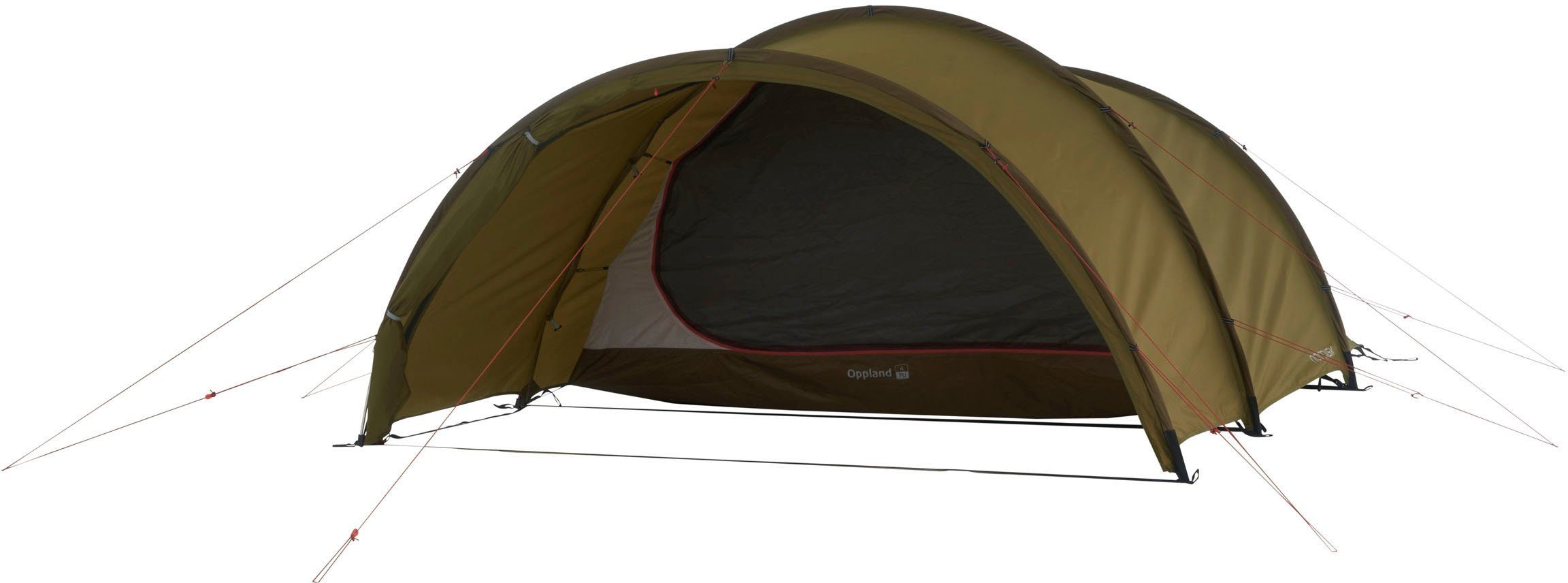 Nordisk Tunnelzelt Oppland 4 PU Tent Dark Olive, Personen: 4 (Packung, 1 tlg) | Tunnelzelte