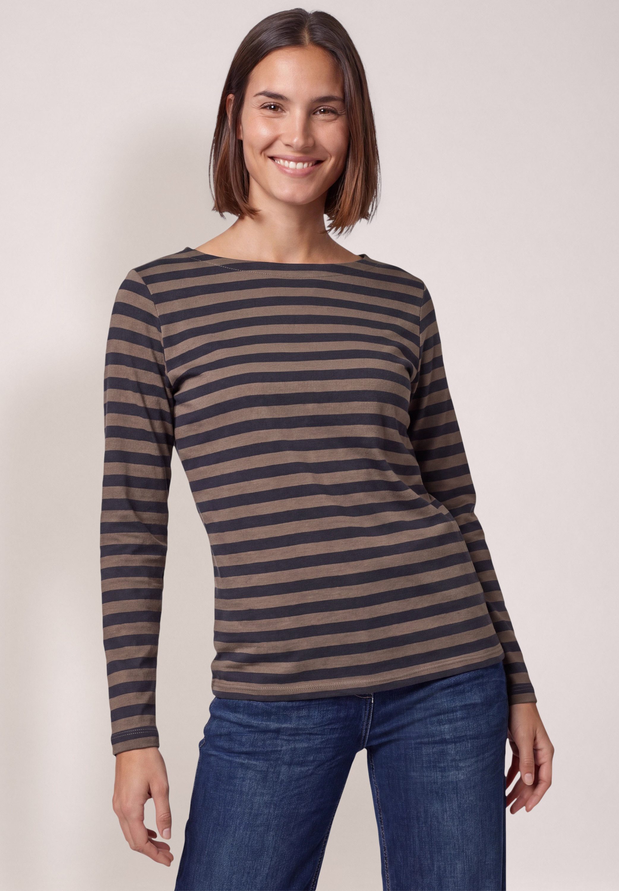 CECIL Langarmshirt aus reiner Baumwolle