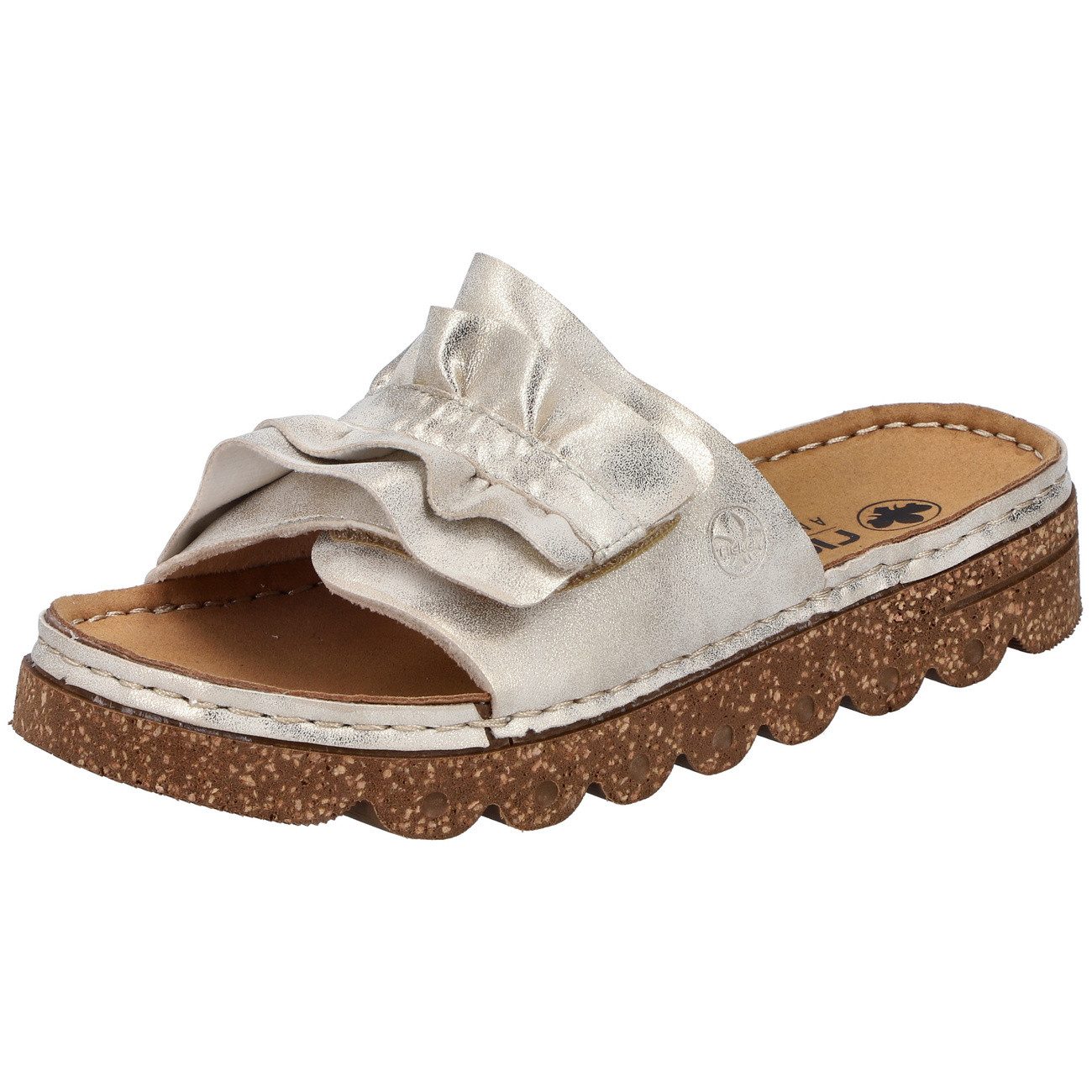 Rieker  Clogs Pantoletten Beige Muschel V8763-60 60 günstig online kaufen