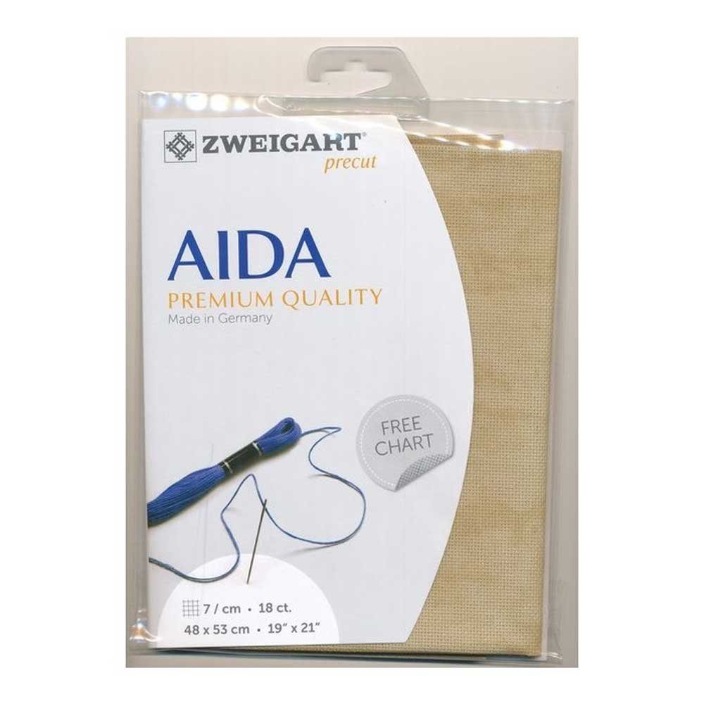Zweigart Kreativset AIDA Zweigart Precute 18 ct. Fein-Aida Vintage 3793 Farbe 3009, (embroidery kit by Marussia)