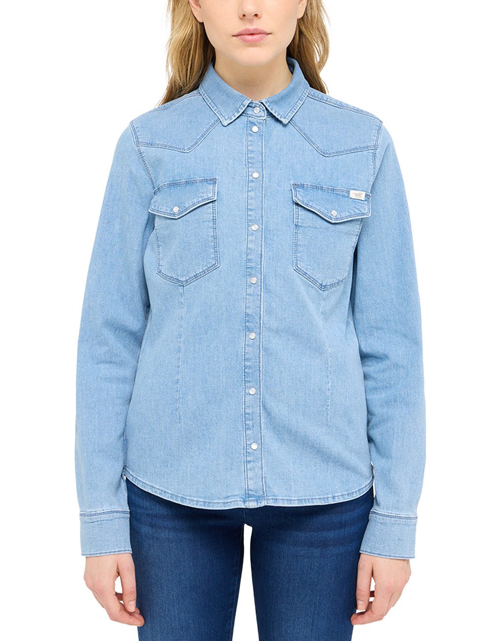 MUSTANG Hemdbluse Damen Style Cody Denim günstig online kaufen