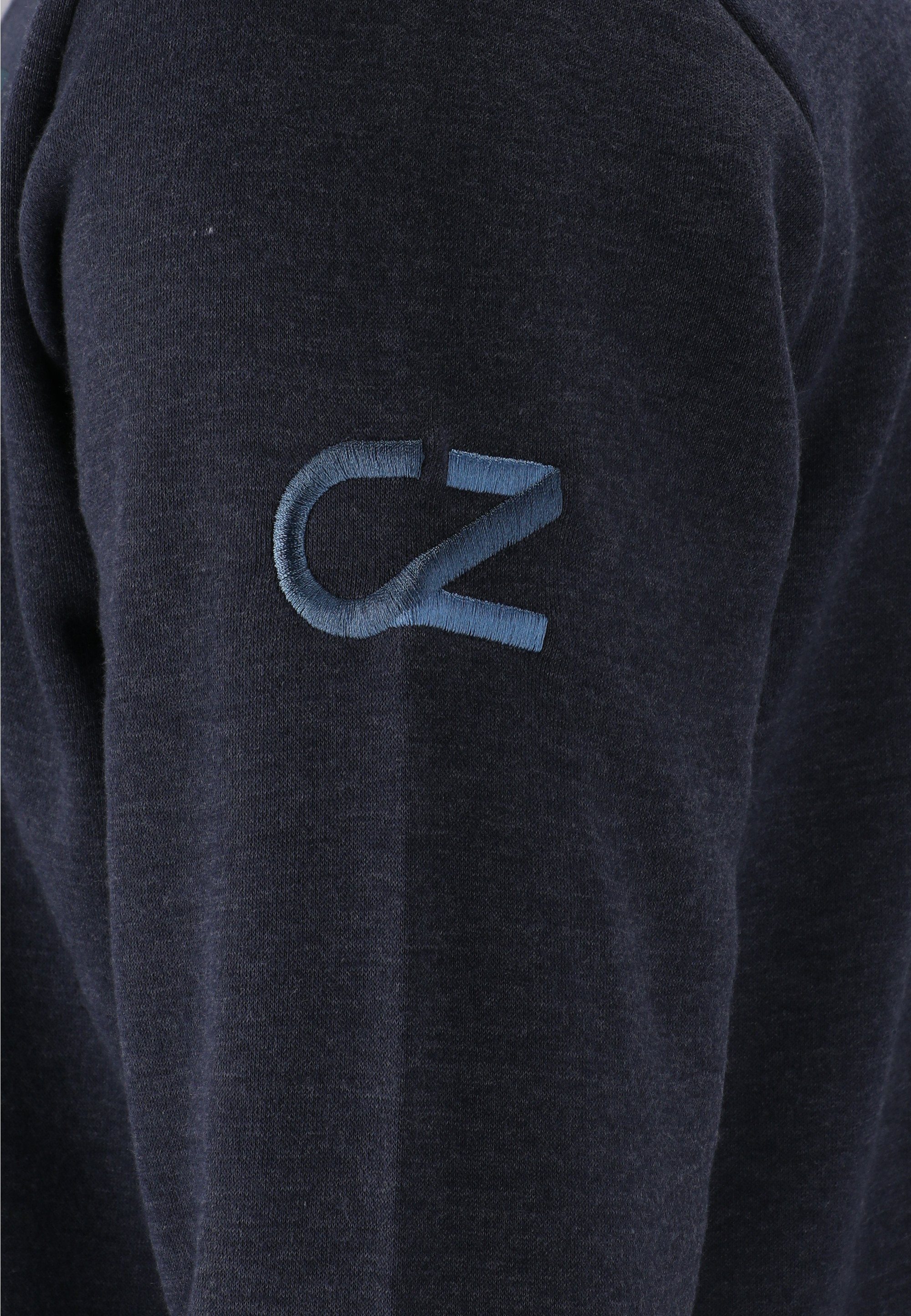blau Sweeny Kapuzensweatshirt Baumwoll-Mix aus angenehmem CRUZ