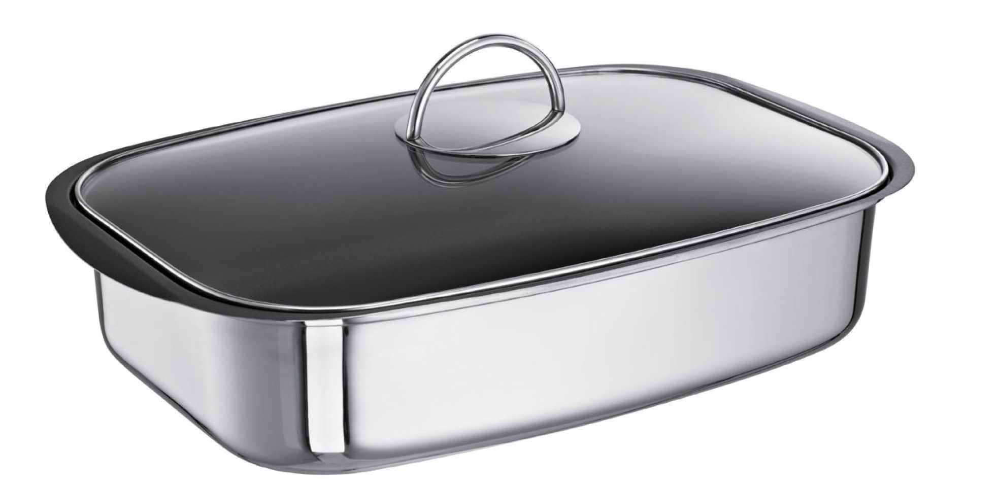 SCHULTE-UFER Bräter Easy, Edelstahl (Einzelprodukt, 1-tlg), Spülmaschinengeeignet, Ofenfest, Edelstahl, 36 Durchmesser