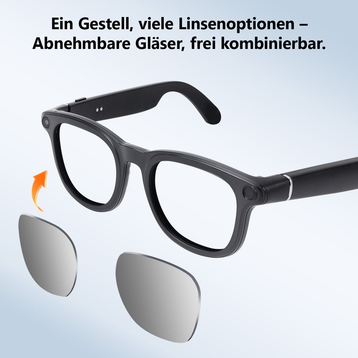 AeroAxis Videobrille AI Smart Glasses Sonnenbrille Video Brille mit HD 1080P Kamera, Mikrofon Musikwiedergabe Übersetzung Kleine Kamera Sprachassistent