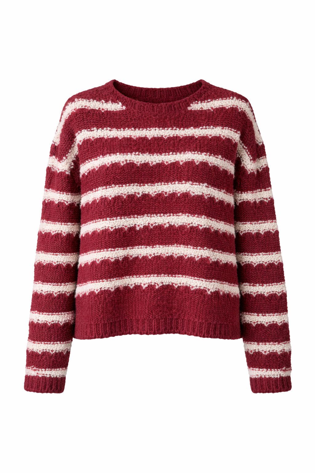 ITALY VIBES Strickpullover - Grobstrickpullover - Pullover gestreift Damen - Oversize ONE SIZE / passend für Größe XS - L
