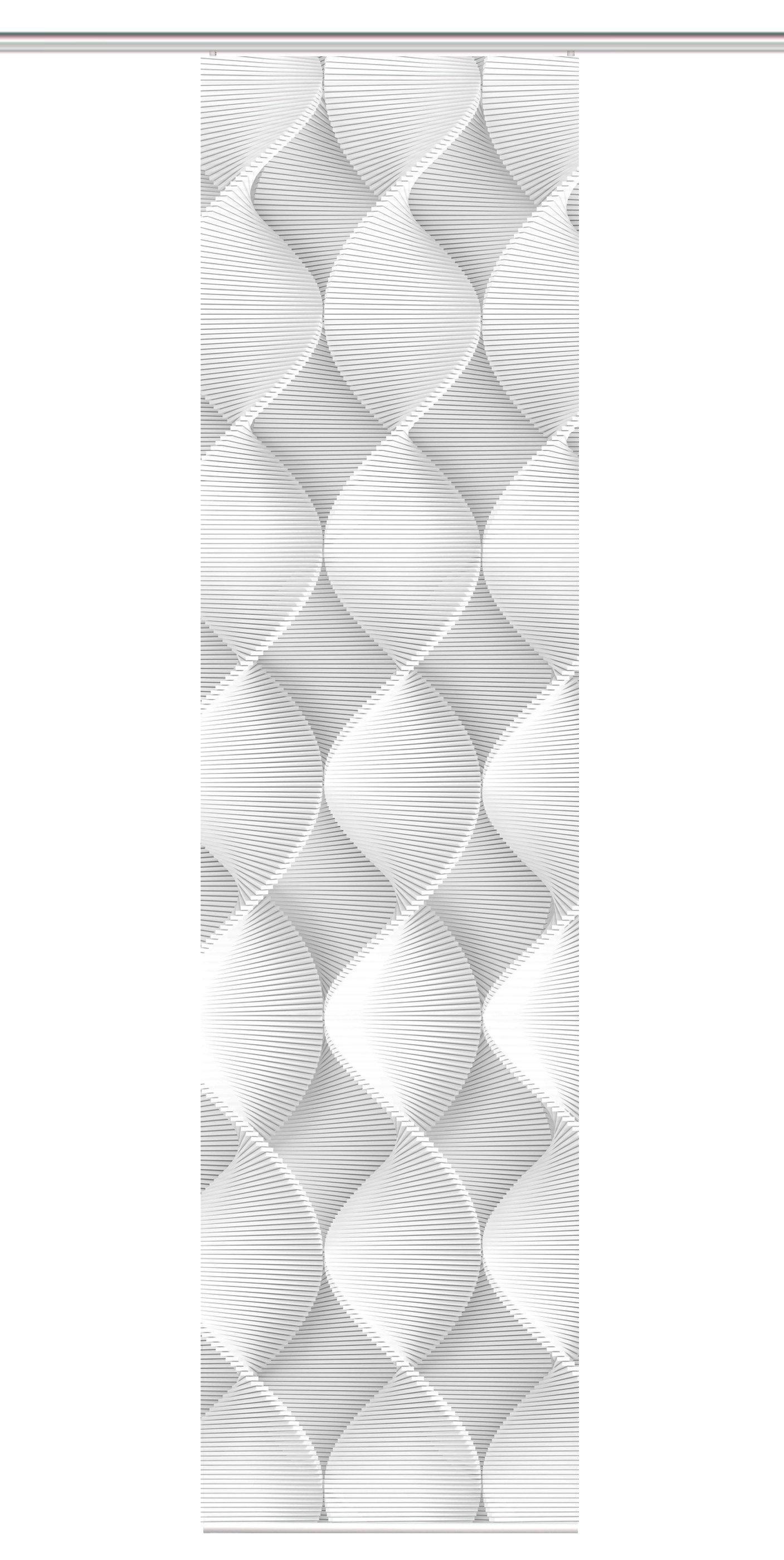 HOME WOHNIDEEN Schiebegardine 84113 LAMIRA Schiebegardine, recyceltem Polyester, 245x60 cm (1 St), Paneelwagen, transparent, Polyester (recycelt) Polyester