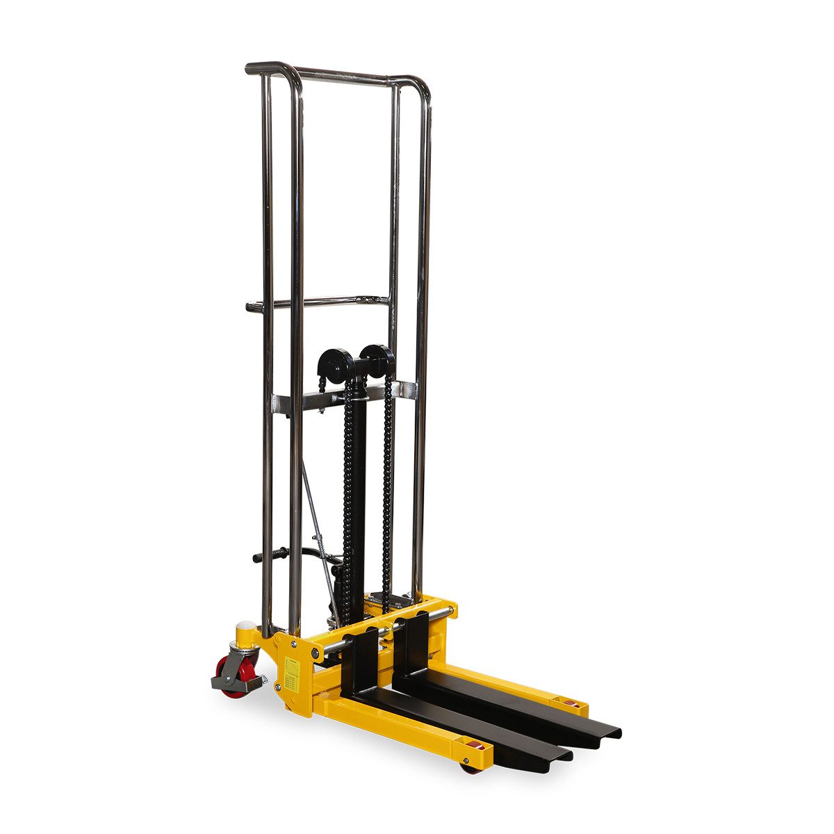 OSWALD Transportgeräte Gabelhubwagen Fahrbarer Hubtisch mit Gabeln und Plattform 400 kg, 1,5 m Hubhöhe