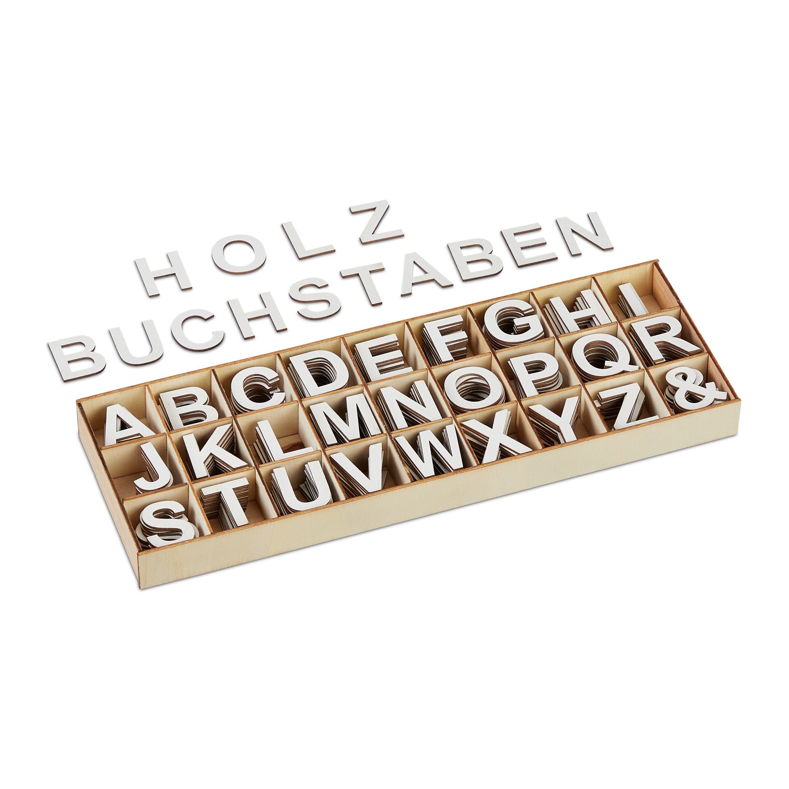 Deko-Buchstaben Holzbuchstaben Set 324 tlg.