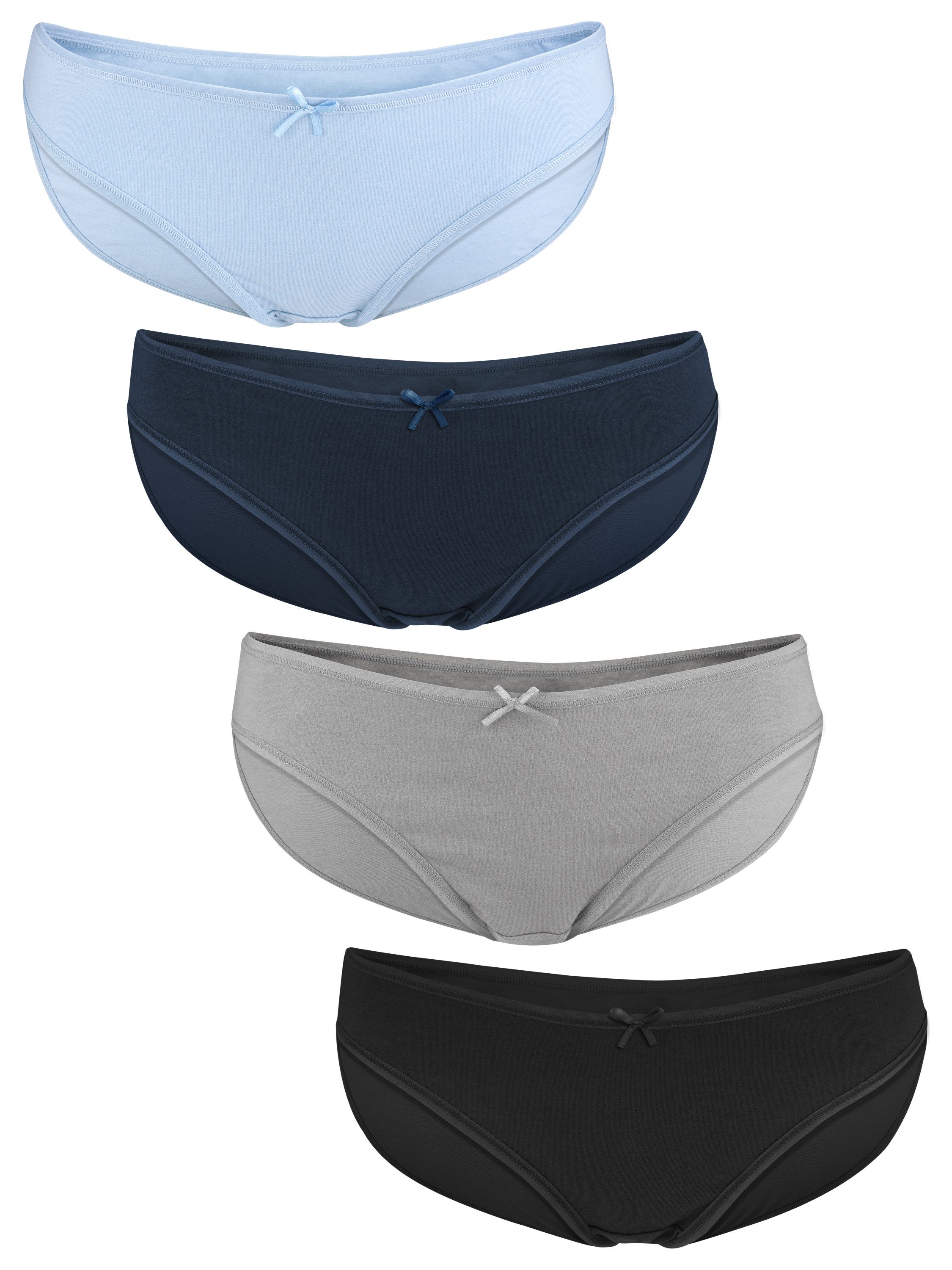 Slip Damen Bikinislip Unterhosen - Unterwäsche aus Baumwolle mit Stretch