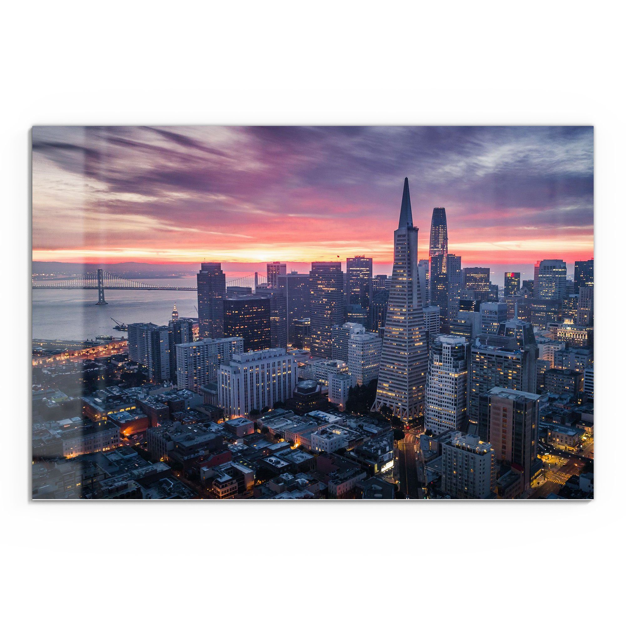 DEQORI Glasbild 'Blick auf San Francisco', günstig online kaufen