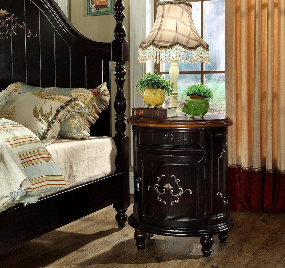 JVmoebel Nachttisch Braune Kommode mit Schublade aus robustem Holz für das Schlafzimmer (1-St), Made in Europa