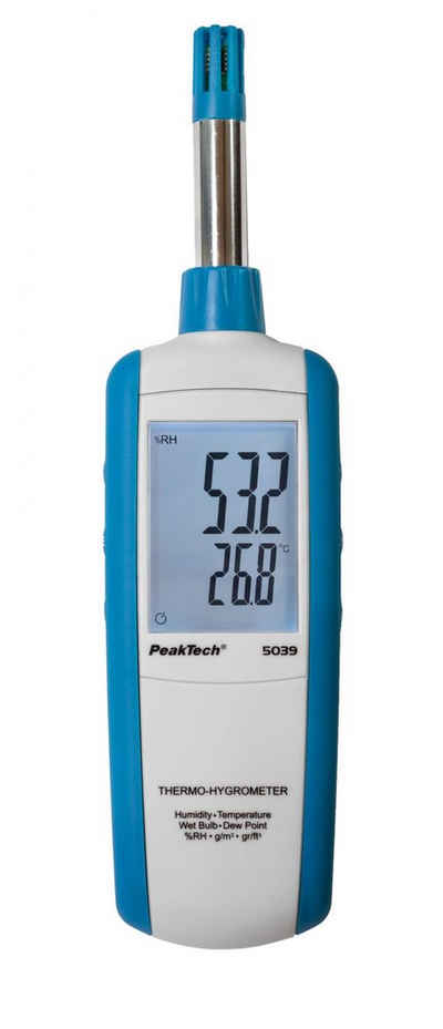 PeakTech Hygrometer »PeakTech 5039: Digital Thermometer-Hygrometer, Messgerät für Lufttemperatur und Luftfeuchtigkeit«, (1-St)