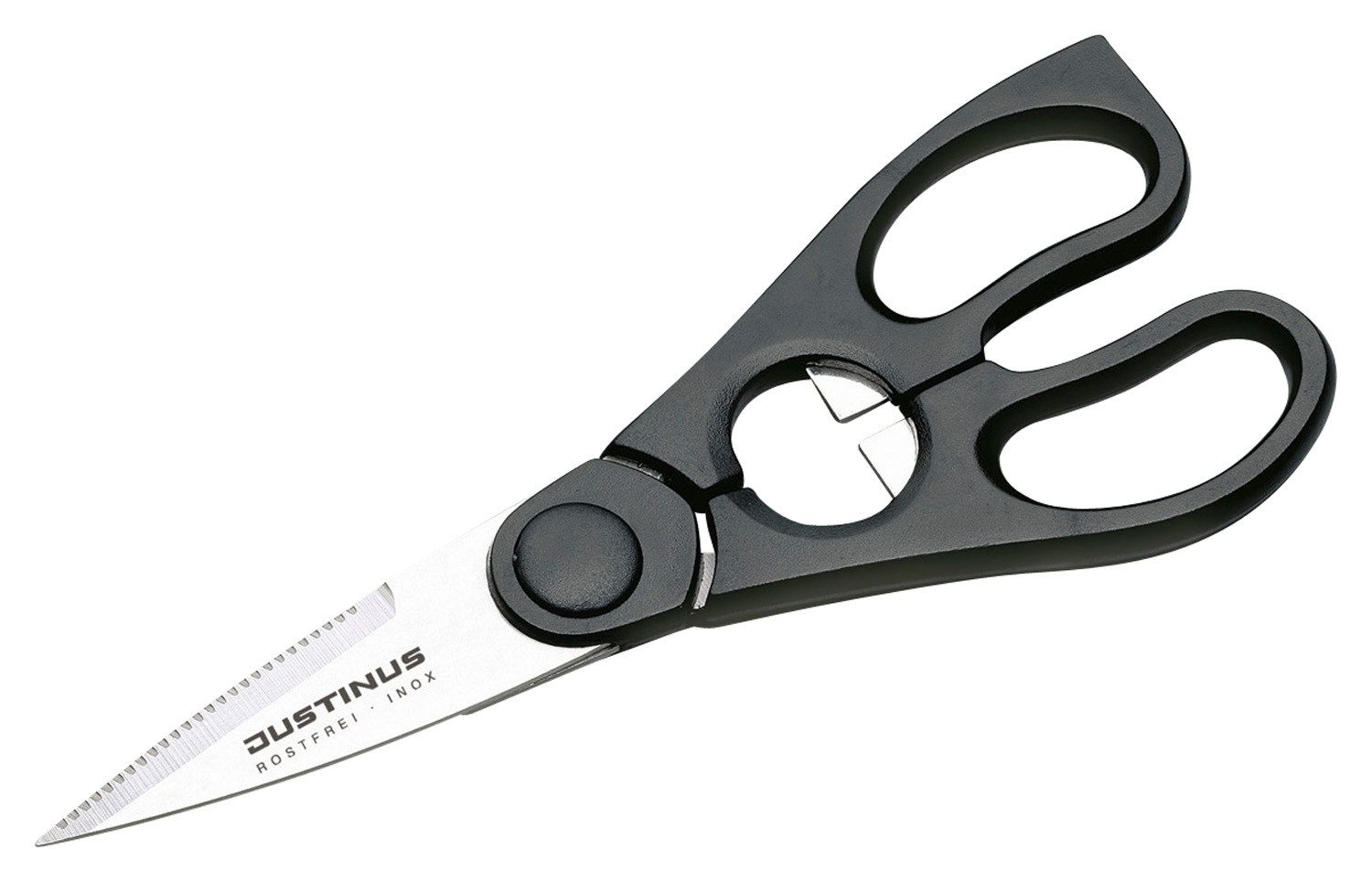 Justinus Haushaltsschere KÜCHENCHEF, L 20 cm, Edelstahl, Griff aus Bakelit, Spülmaschinengeeignet