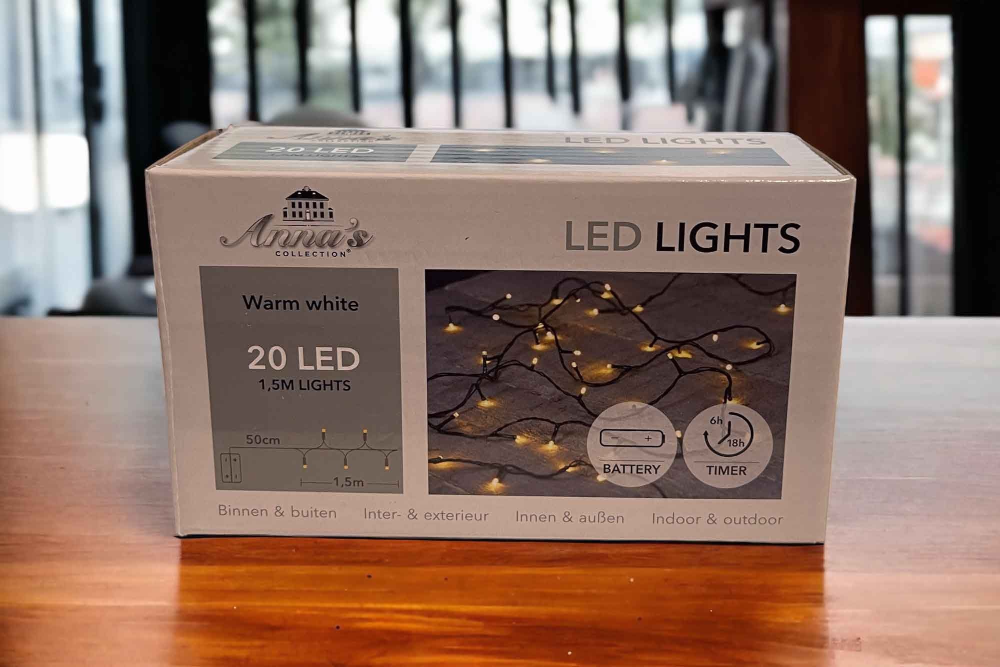 Bakker LED-Lichterkette Lights, 1,4m Deco warmweiß Timer BV schwarz Batterie LED außen Coen