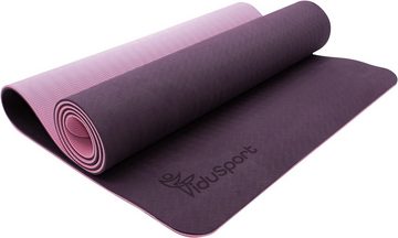Fidusport Yogamatte Yogamatte TPE Gymnastikmatte Fitnessmatte 183x61cx0,6cm Lila, Rutschfest, elastisch