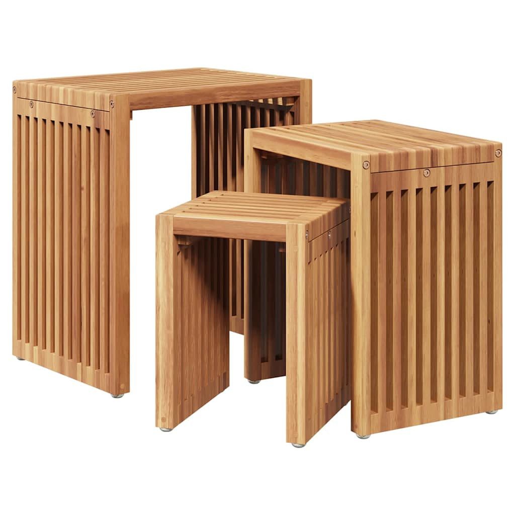 vidaXL Gartentisch Nest von Beistelltischen 3 günstig online kaufen
