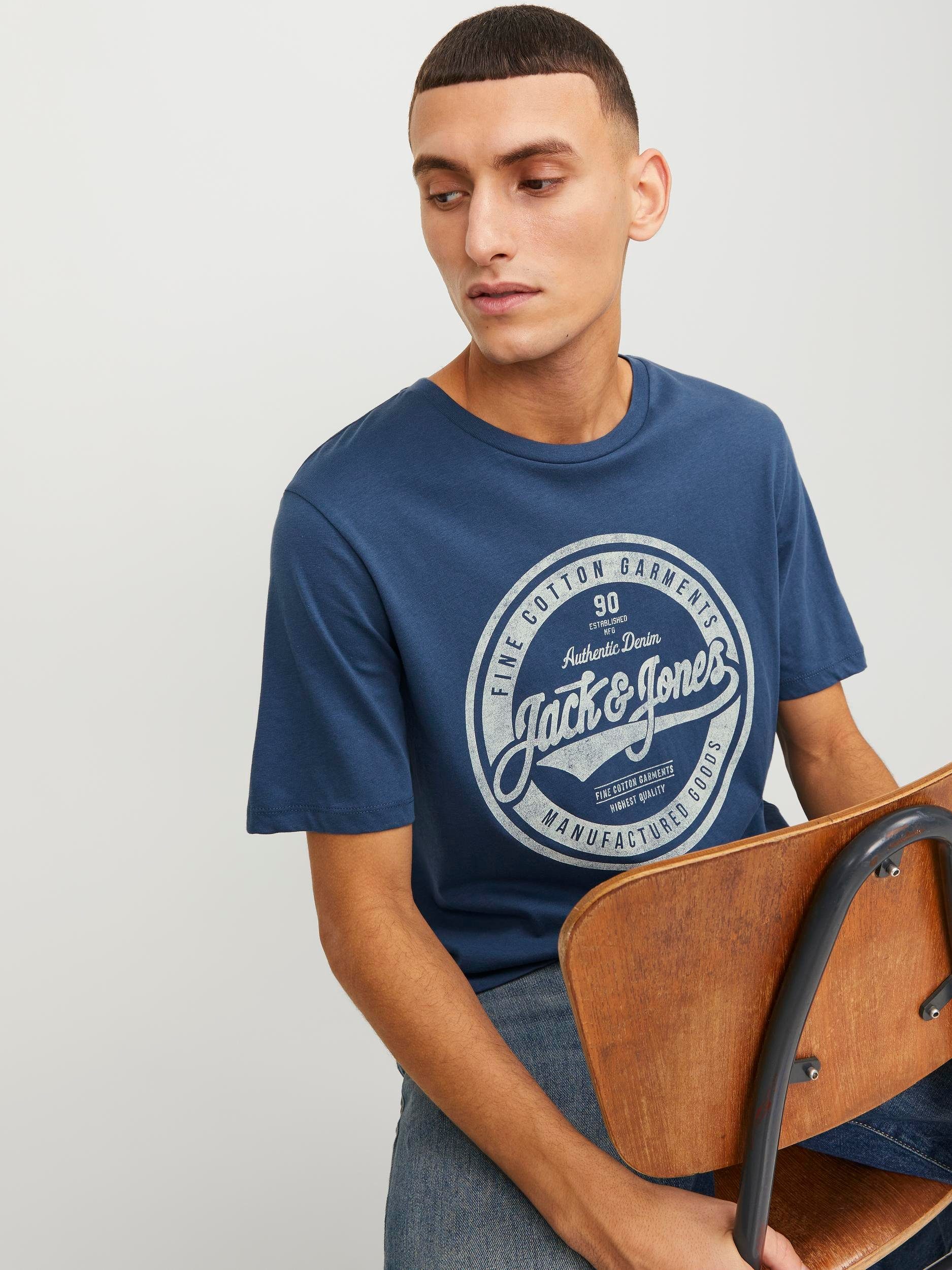 Jack & Jones NOOS Rundhalsshirt TEE O-NECK Ensign 23/24 JJEJEANS SS Blue