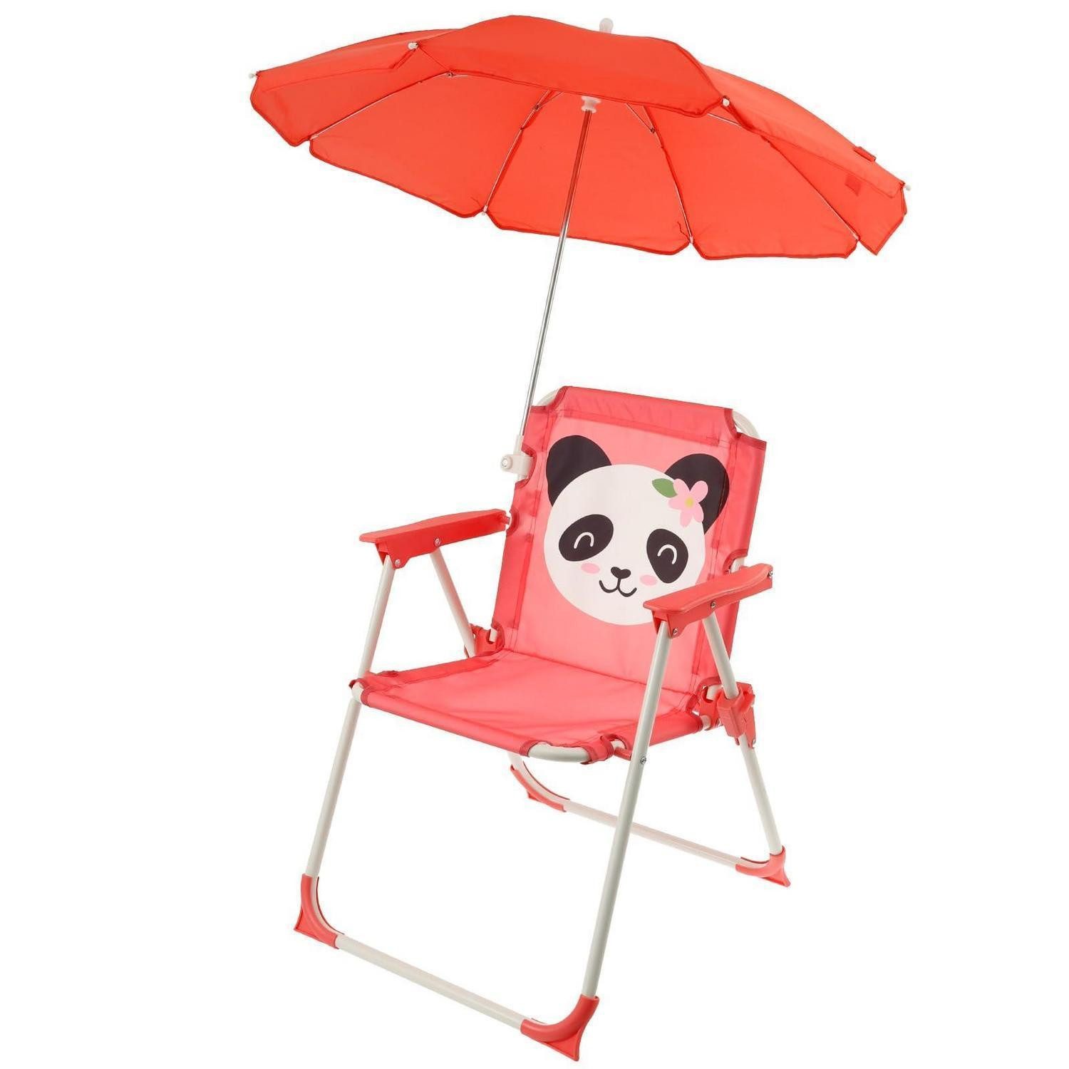 LuxusKollektion Gartenmöbel-Schutzhülle Kinder Strandstuhl mit Sonnenschirm Rosa (1-St)