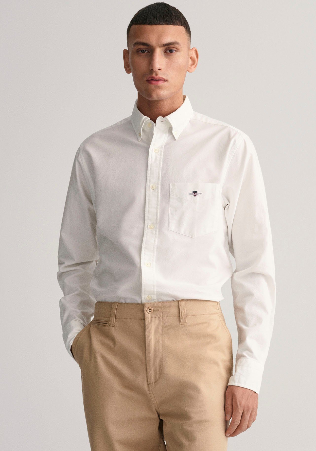 Gant Businesshemd REG OXFORD SHIRT von dem Archiv aus den 1980er-Jahren inspiriert white