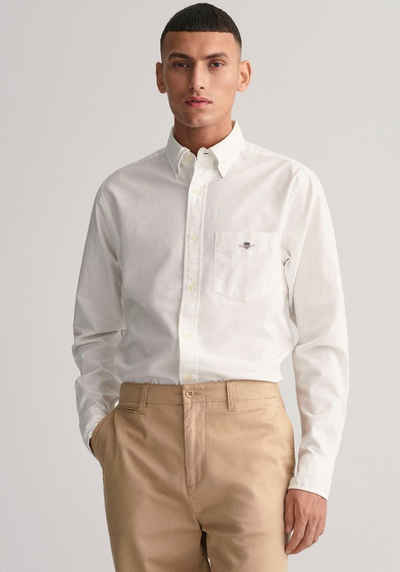 Gant Businesshemd Regular Fit Oxford Hemd strukturiert langlebig dicker Oxford Hemd Regular Fit