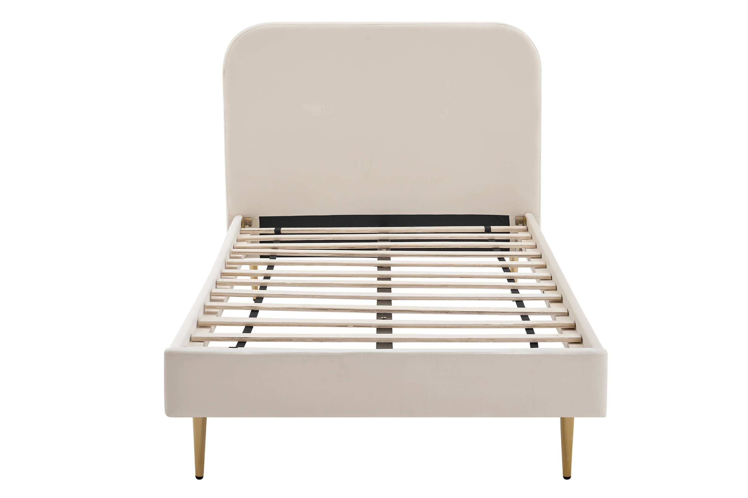 CREMLINGEN Bett GMD 200 | Liegefläche: x beige 90 cm Lattenrost, inkl. Polsterbett Living (1-tlg), beige